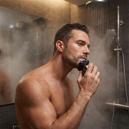 Rasage net et uniforme en moins de 2 minutes, sans coupures.